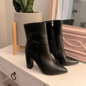 Black leather LuLu’s high ankle boots